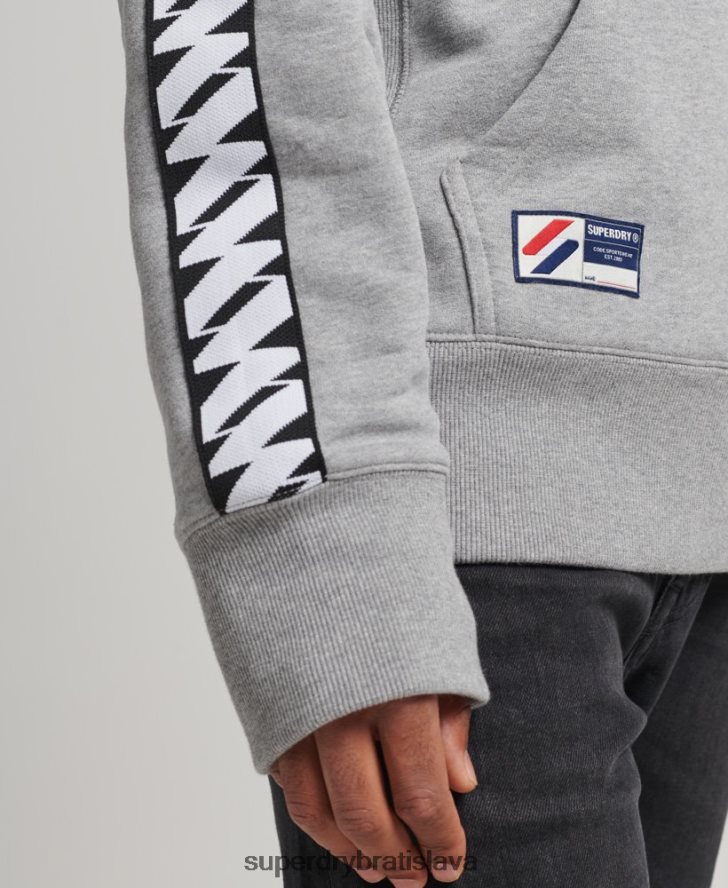 Superdry muži Mikina s páskou s logom 6B4ZTR760 oblečenie sivá