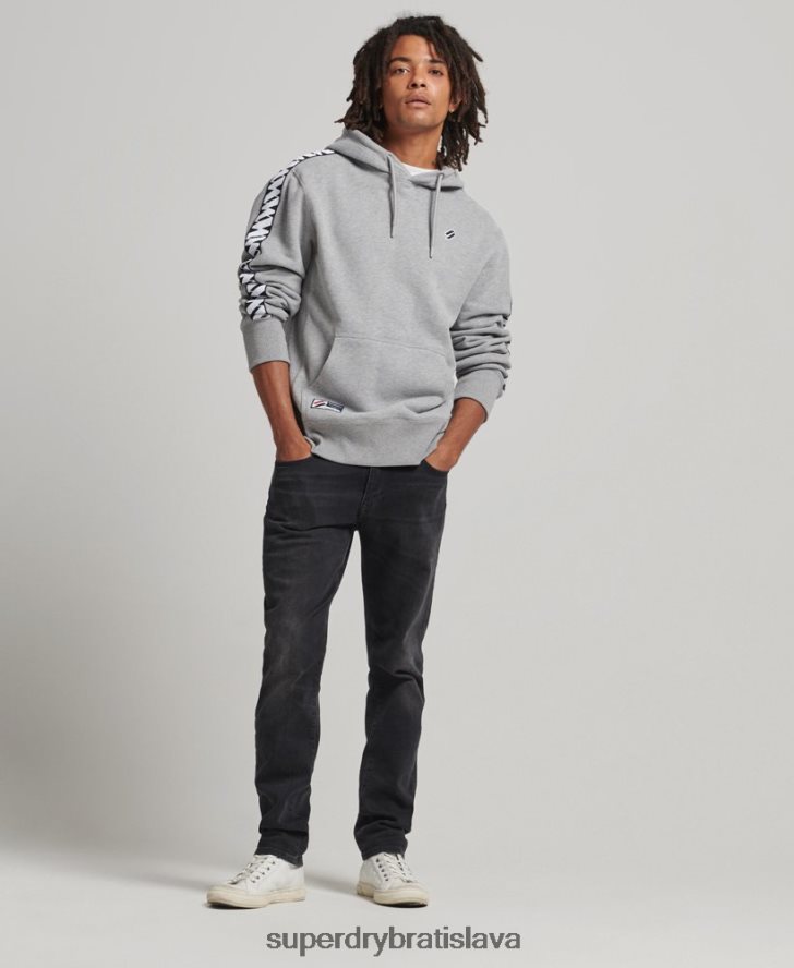 Superdry muži Mikina s páskou s logom 6B4ZTR760 oblečenie sivá