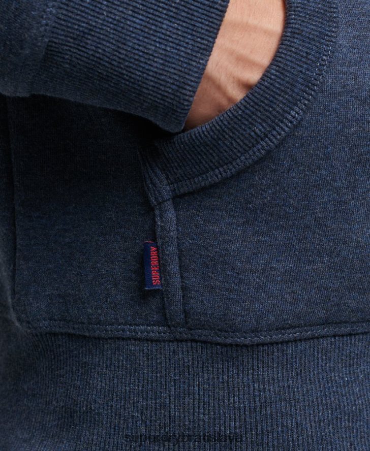 Superdry muži Mikina s podstatným logom z organickej bavlny 6B4ZTR521 oblečenie námorníctvo