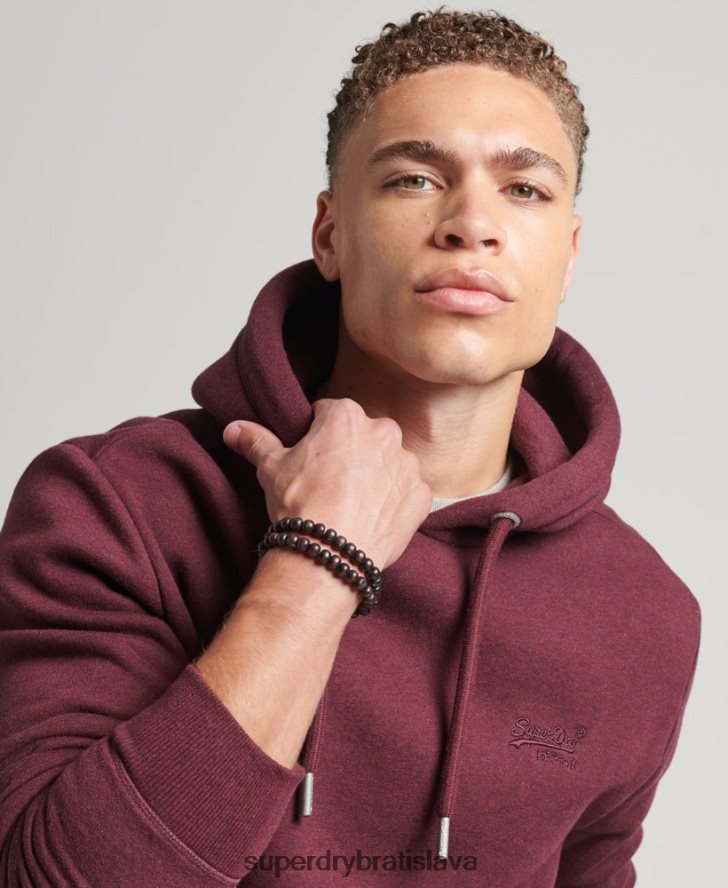 Superdry muži Mikina s podstatným logom z organickej bavlny 6B4ZTR522 oblečenie červená
