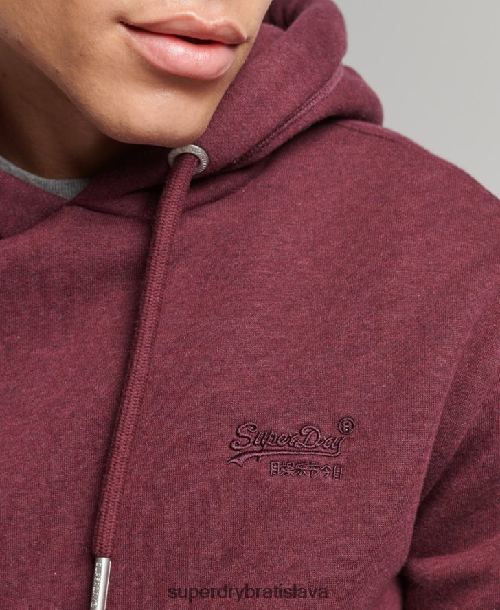 Superdry muži Mikina s podstatným logom z organickej bavlny 6B4ZTR522 oblečenie červená