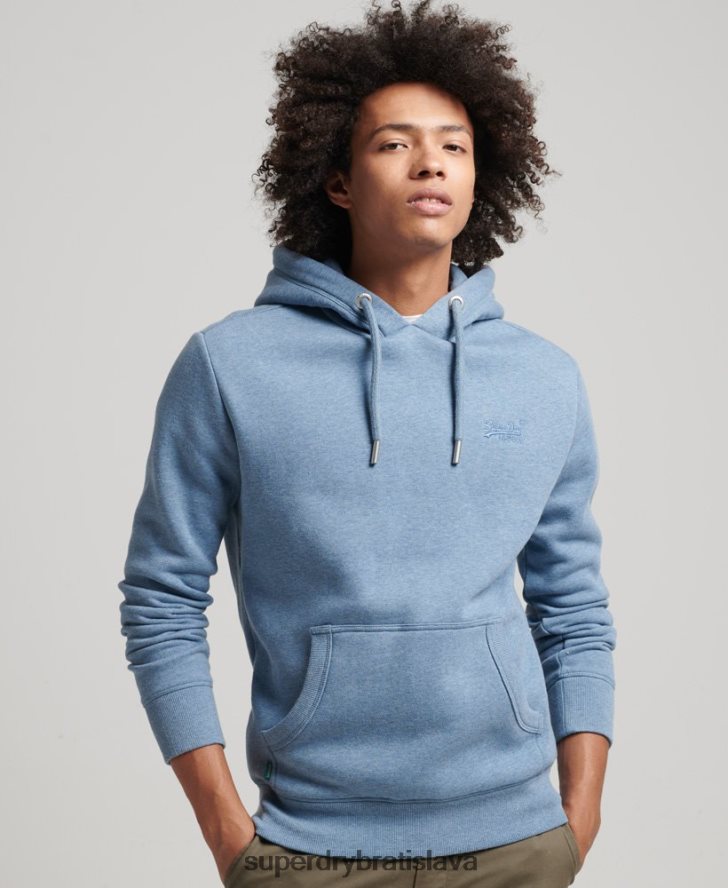 Superdry muži Mikina s podstatným logom z organickej bavlny 6B4ZTR552 oblečenie svetlo modrá