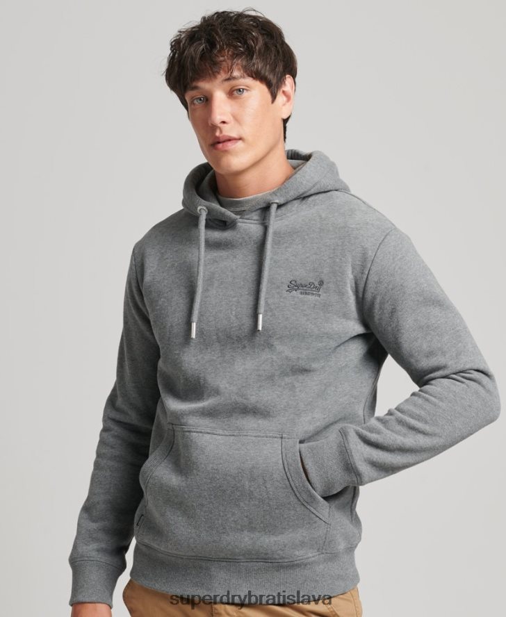 Superdry muži Mikina s podstatným logom z organickej bavlny 6B4ZTR560 oblečenie sivá