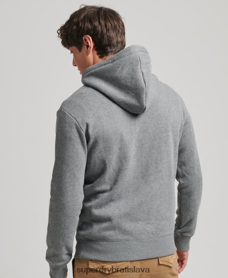 Superdry muži Mikina s podstatným logom z organickej bavlny 6B4ZTR560 oblečenie sivá