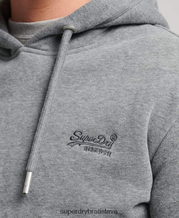 Superdry muži Mikina s podstatným logom z organickej bavlny 6B4ZTR560 oblečenie sivá