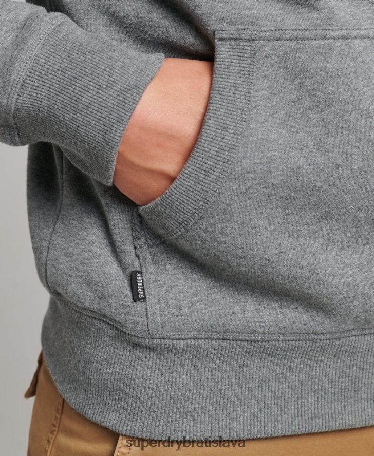 Superdry muži Mikina s podstatným logom z organickej bavlny 6B4ZTR560 oblečenie sivá