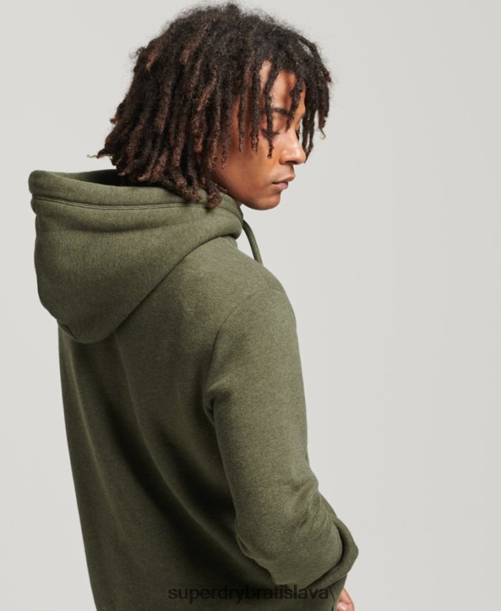 Superdry muži Mikina s podstatným logom z organickej bavlny 6B4ZTR566 oblečenie kaki