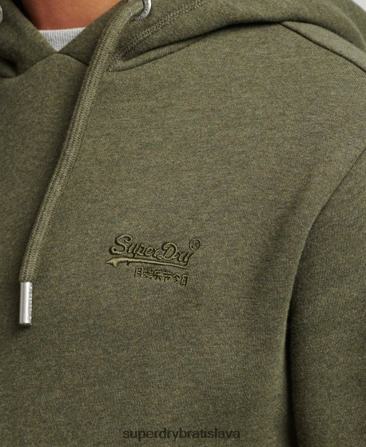 Superdry muži Mikina s podstatným logom z organickej bavlny 6B4ZTR566 oblečenie kaki