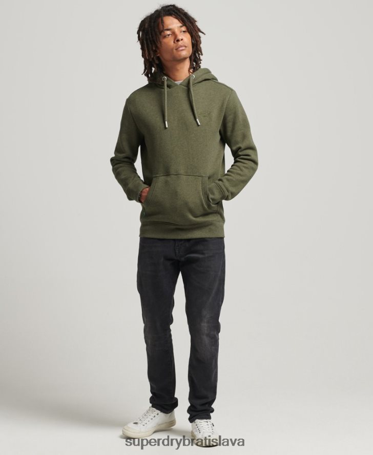 Superdry muži Mikina s podstatným logom z organickej bavlny 6B4ZTR566 oblečenie kaki