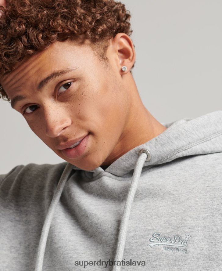 Superdry muži Mikina s podstatným logom z organickej bavlny 6B4ZTR567 oblečenie sivá
