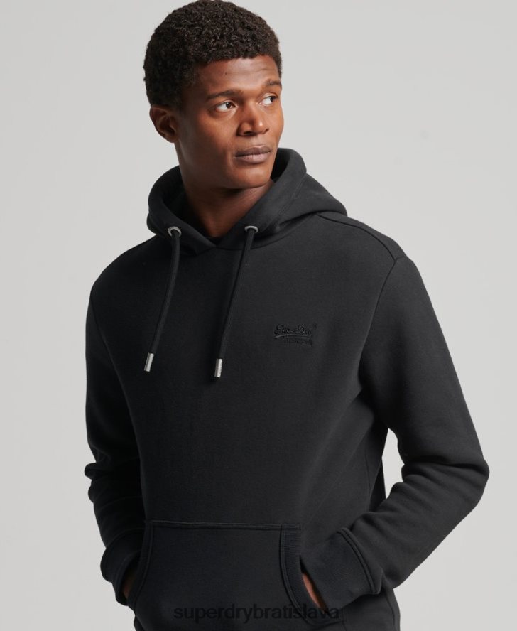 Superdry muži Mikina s podstatným logom z organickej bavlny 6B4ZTR590 oblečenie čierna