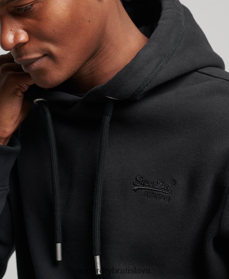 Superdry muži Mikina s podstatným logom z organickej bavlny 6B4ZTR590 oblečenie čierna