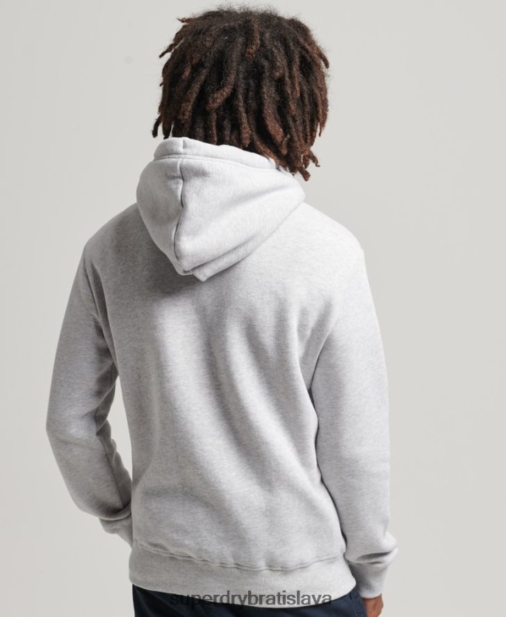 Superdry muži Mikina s podstatným logom z organickej bavlny 6B4ZTR616 oblečenie svetlo šedá