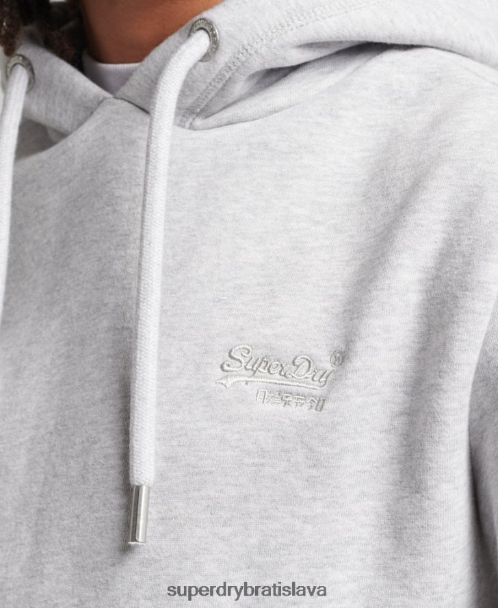 Superdry muži Mikina s podstatným logom z organickej bavlny 6B4ZTR616 oblečenie svetlo šedá