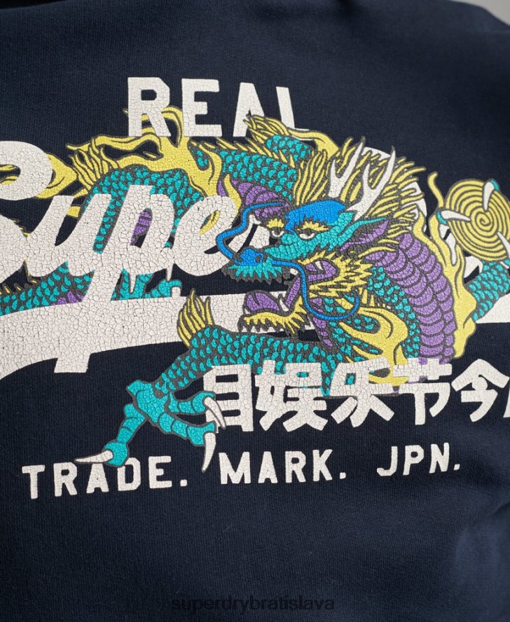 Superdry muži Výpravná mikina s vintage logom 6B4ZTR697 oblečenie námorníctvo