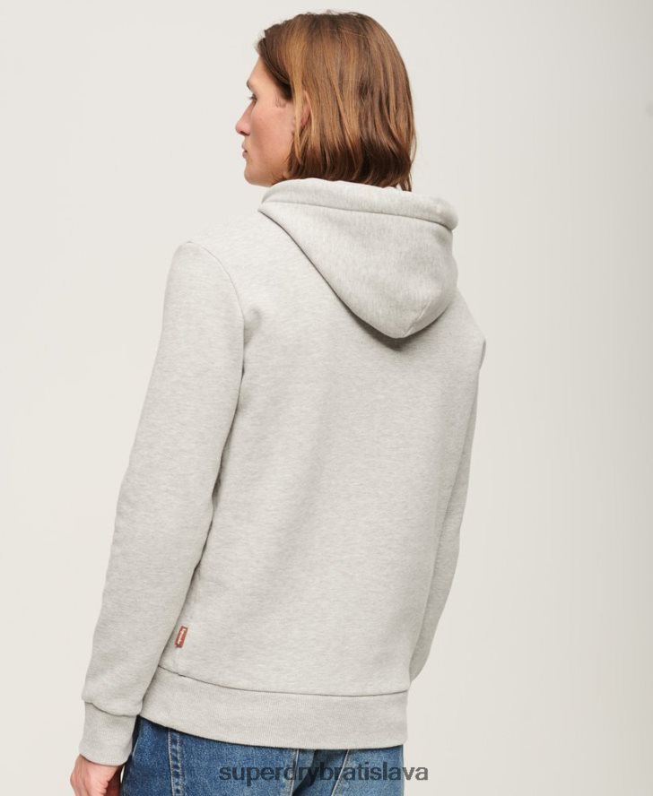 Superdry muži Výpravná mikina s vintage logom 6B4ZTR855 oblečenie sivá