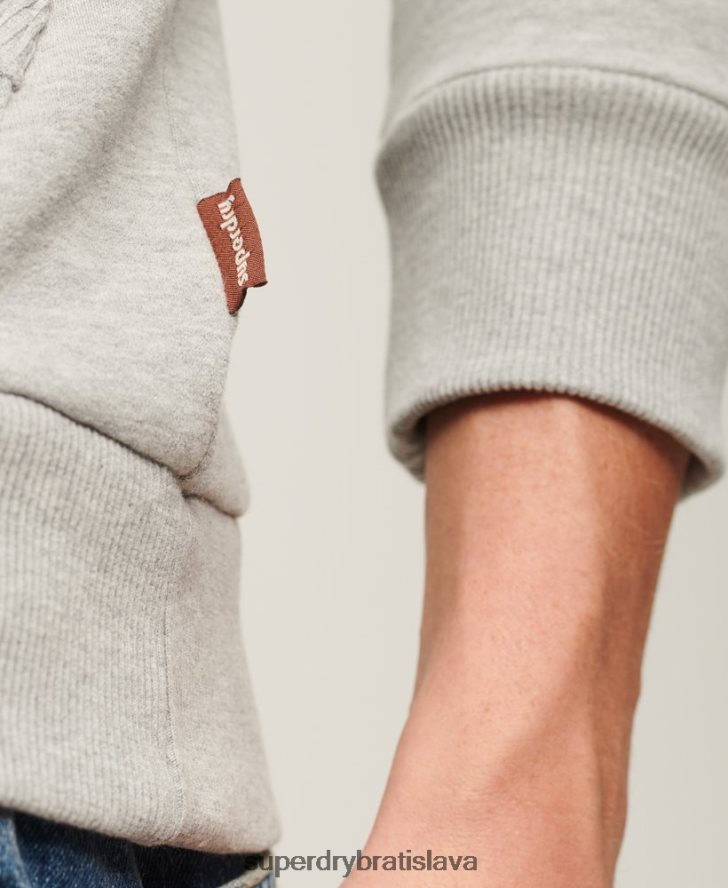Superdry muži Výpravná mikina s vintage logom 6B4ZTR855 oblečenie sivá