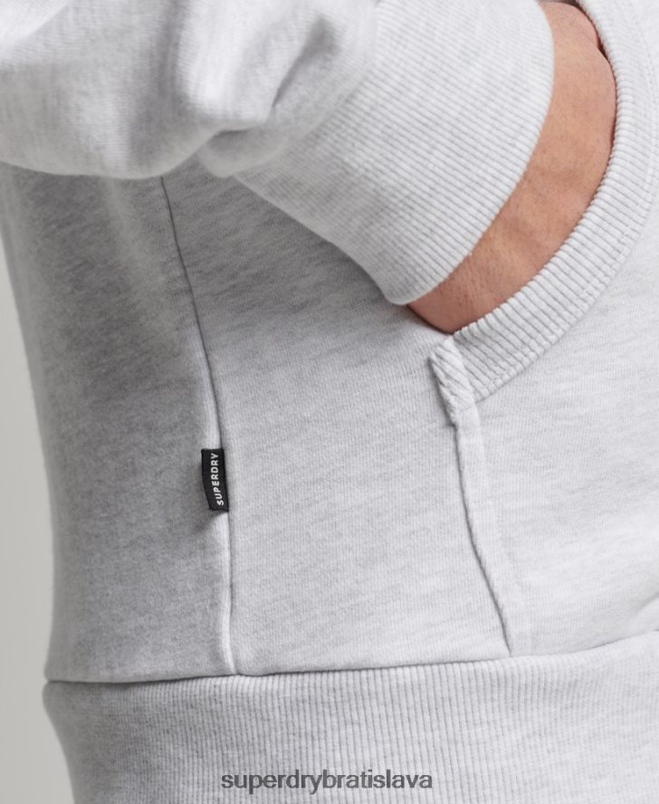 Superdry muži Vintage core logo klasická mikina na zips 6B4ZTR5150 oblečenie svetlo šedá