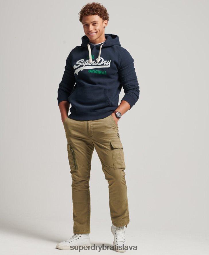 Superdry muži Vintage logo sóda s kapucňou 6B4ZTR5035 oblečenie námorníctvo