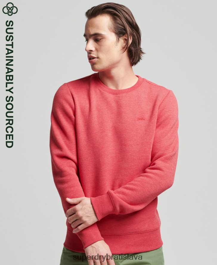Superdry muži Vintage mikina s logom z organickej bavlny 6B4ZTR5124 oblečenie červená