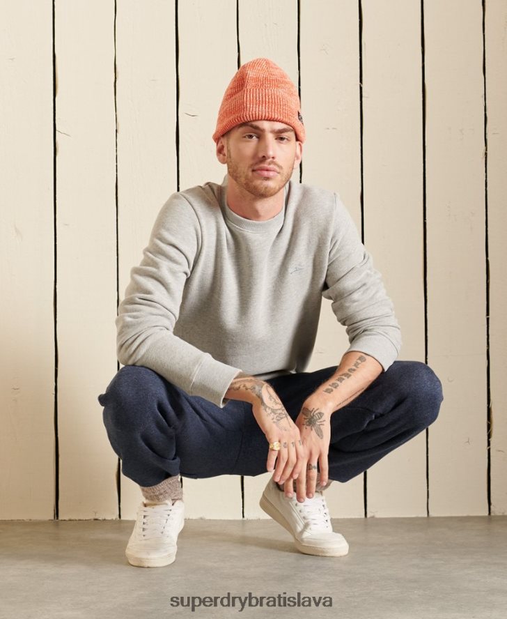 Superdry muži Vintage mikina s logom z organickej bavlny 6B4ZTR663 oblečenie sivá