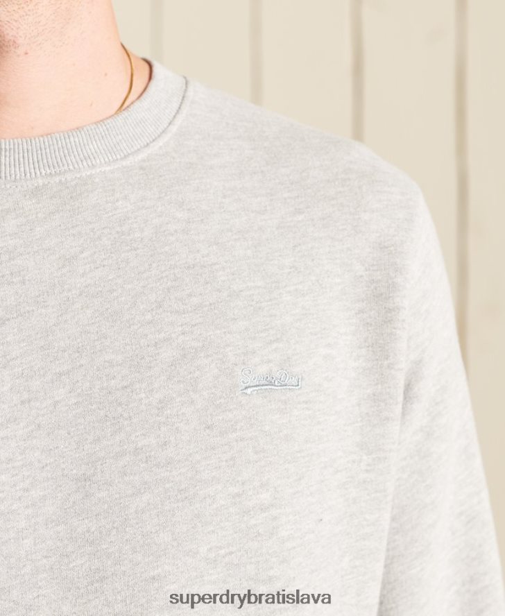 Superdry muži Vintage mikina s logom z organickej bavlny 6B4ZTR663 oblečenie sivá