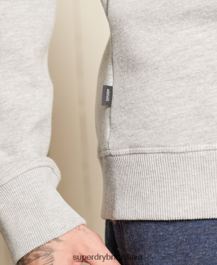 Superdry muži Vintage mikina s logom z organickej bavlny 6B4ZTR663 oblečenie sivá