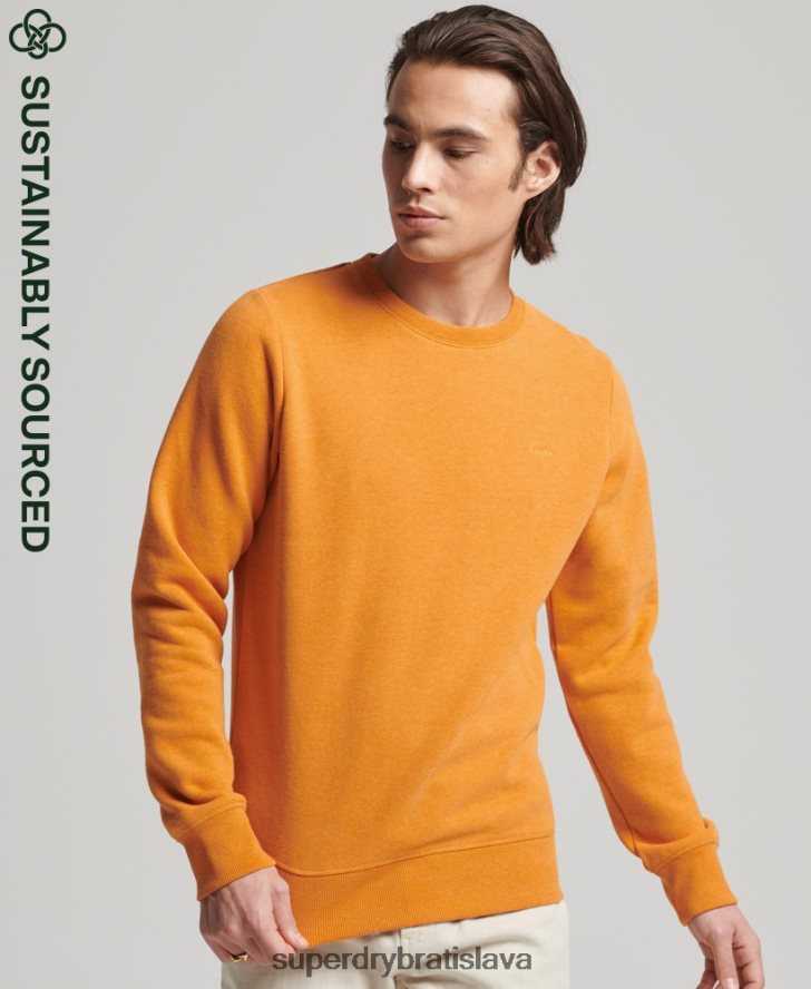 Superdry muži Vintage mikina s logom z organickej bavlny 6B4ZTR694 oblečenie žltá