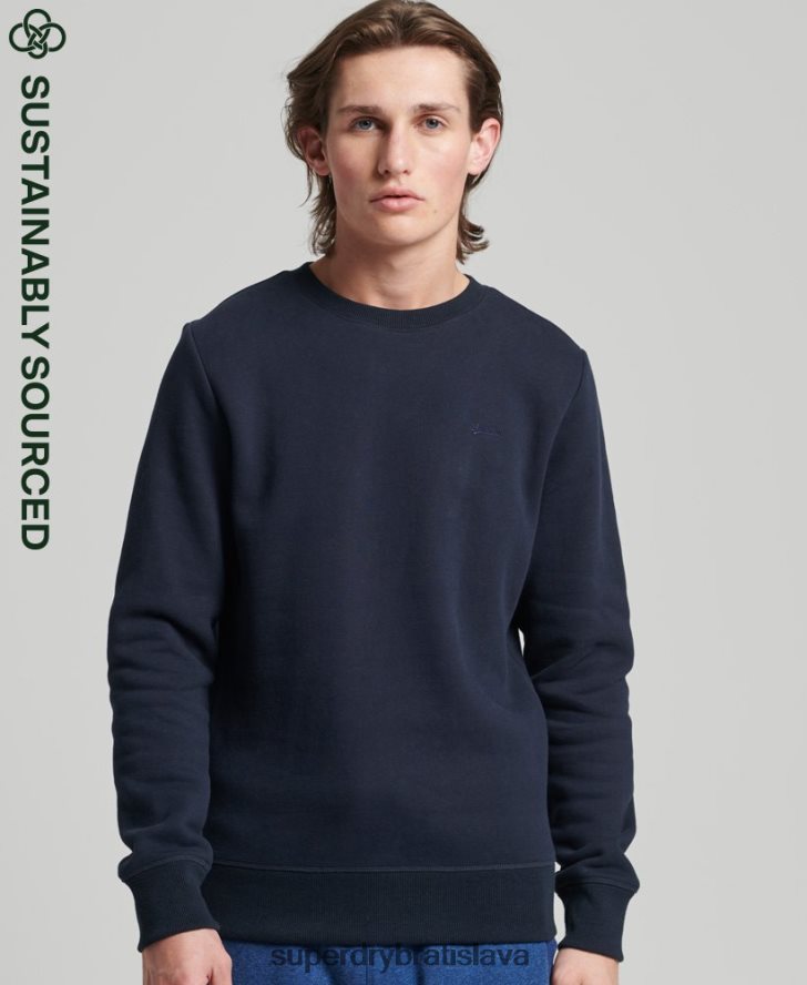Superdry muži Vintage mikina s logom z organickej bavlny 6B4ZTR756 oblečenie námorníctvo