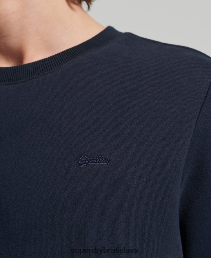 Superdry muži Vintage mikina s logom z organickej bavlny 6B4ZTR756 oblečenie námorníctvo