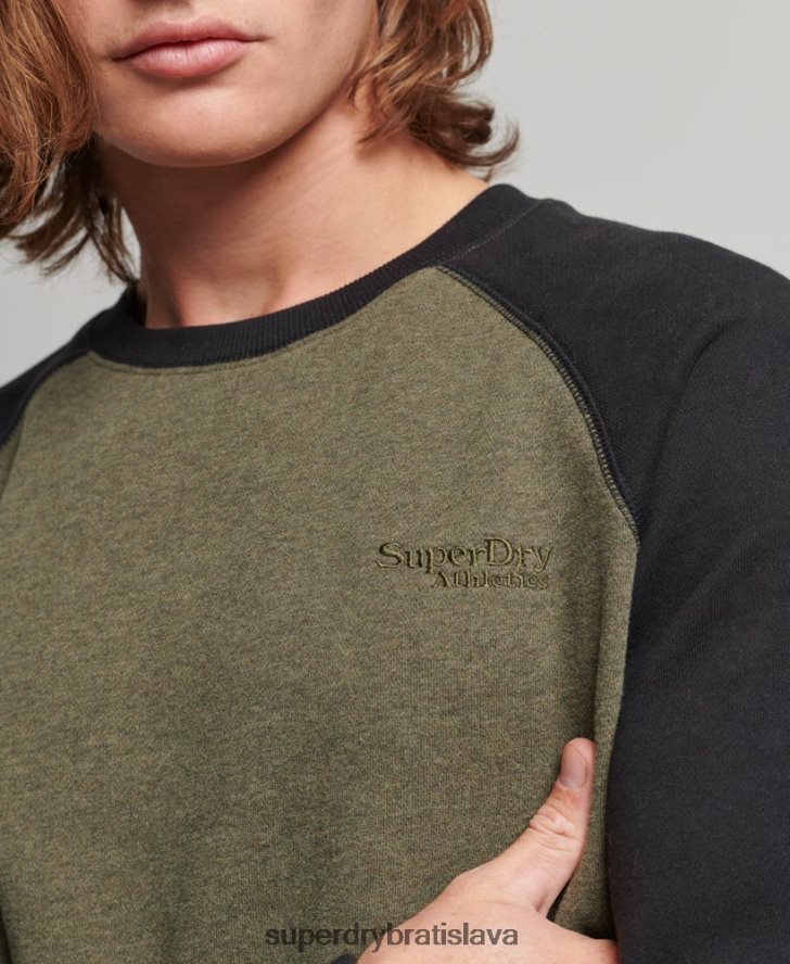 Superdry muži baseballová mikina 6B4ZTR506 oblečenie zelená