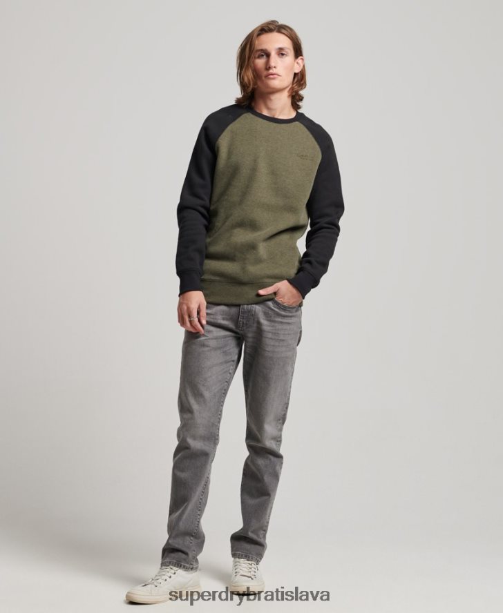Superdry muži baseballová mikina 6B4ZTR506 oblečenie zelená