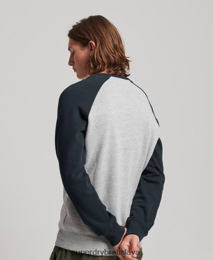 Superdry muži baseballová mikina 6B4ZTR555 oblečenie sivá