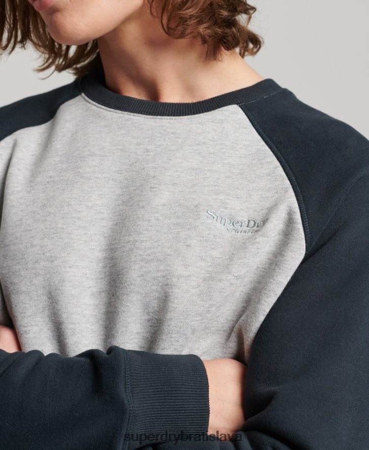Superdry muži baseballová mikina 6B4ZTR555 oblečenie sivá