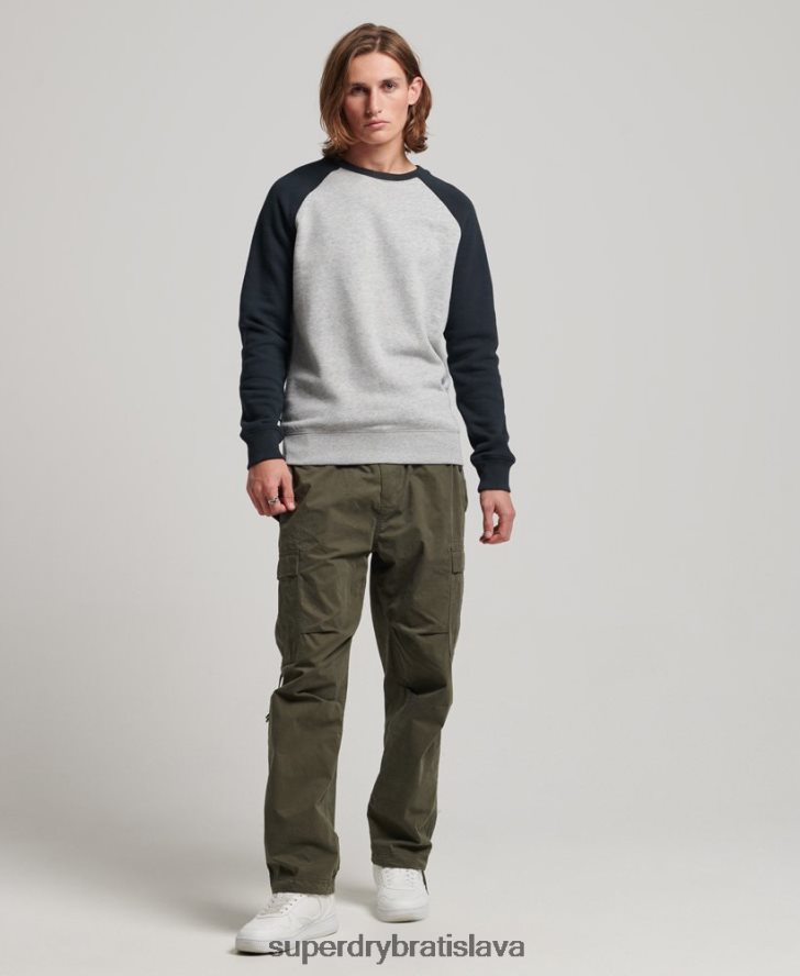 Superdry muži baseballová mikina 6B4ZTR555 oblečenie sivá