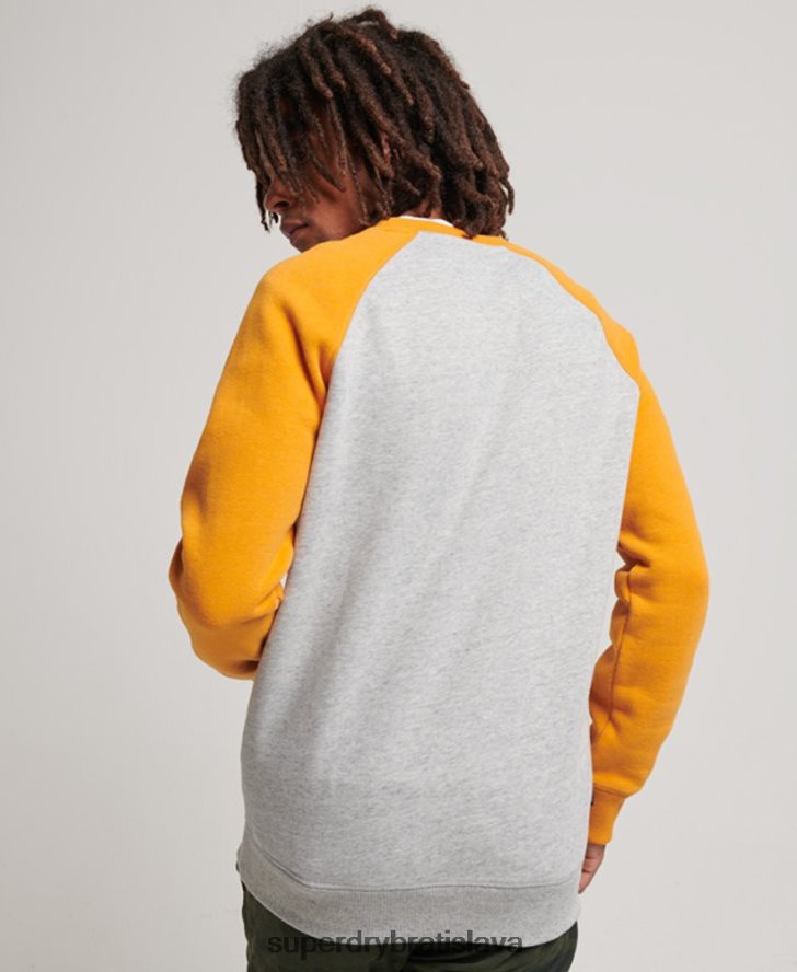 Superdry muži baseballová mikina 6B4ZTR564 oblečenie sivá