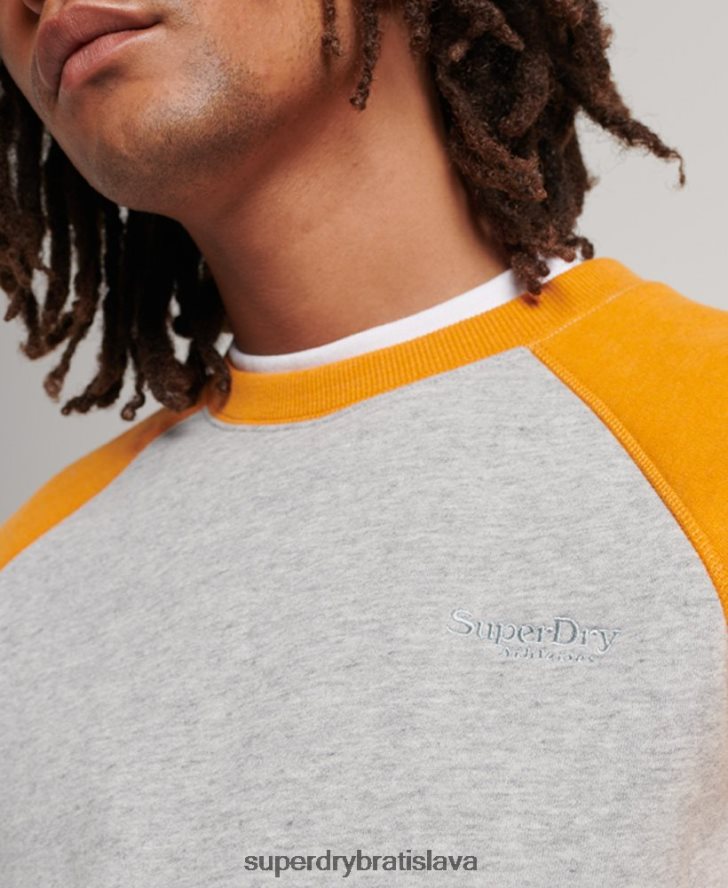 Superdry muži baseballová mikina 6B4ZTR564 oblečenie sivá
