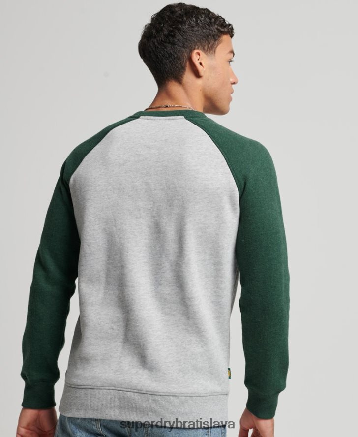 Superdry muži baseballová mikina 6B4ZTR788 oblečenie zelená