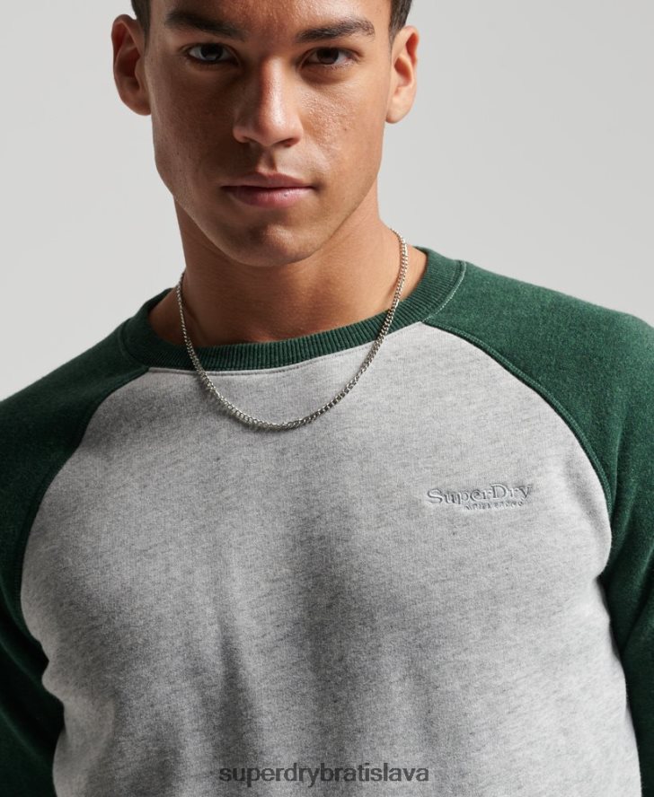 Superdry muži baseballová mikina 6B4ZTR788 oblečenie zelená
