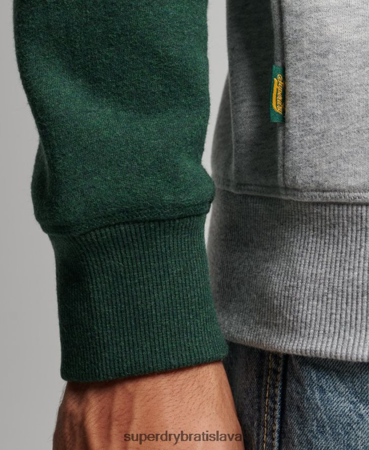 Superdry muži baseballová mikina 6B4ZTR788 oblečenie zelená
