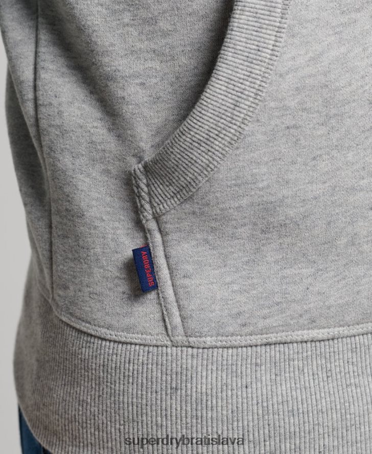 Superdry muži baseballová mikina s vintage logom 6B4ZTR576 oblečenie zelená