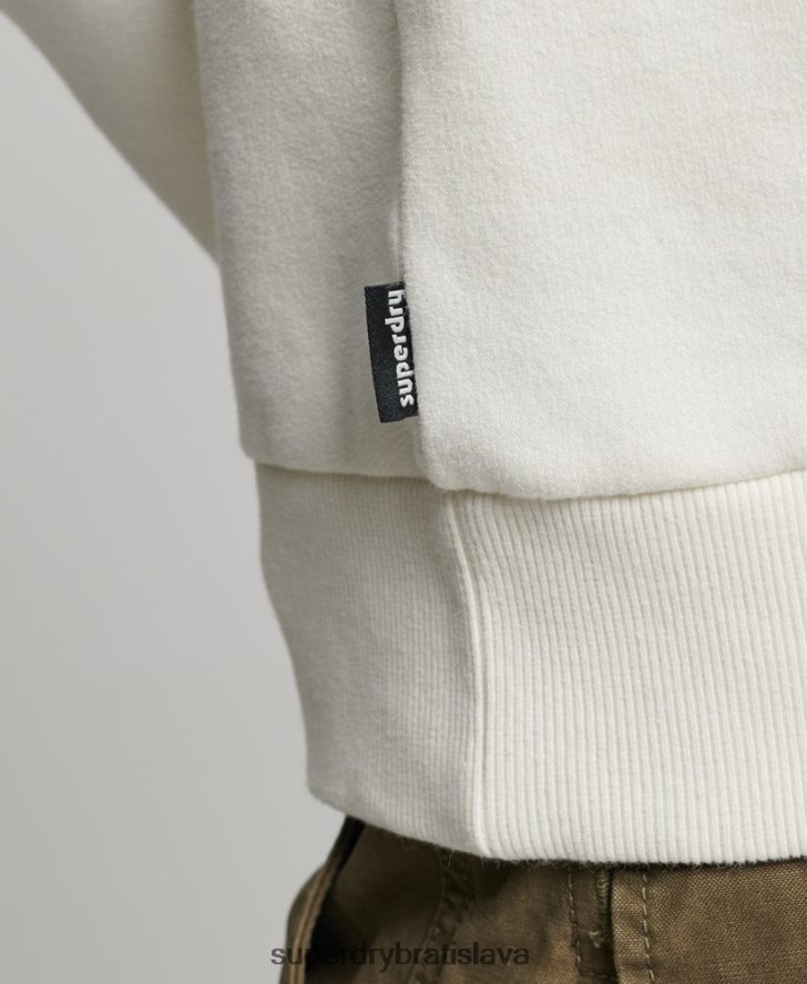 Superdry muži cestovná nálepka posádková mikina 6B4ZTR542 oblečenie biely