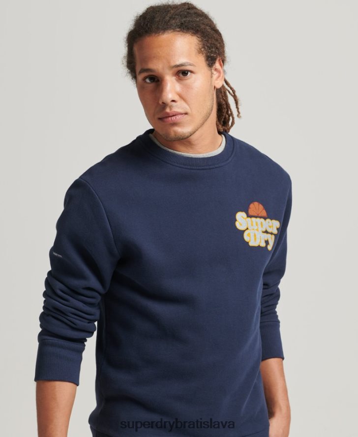 Superdry muži cooper nostalgia crew mikina 6B4ZTR5006 oblečenie námorníctvo