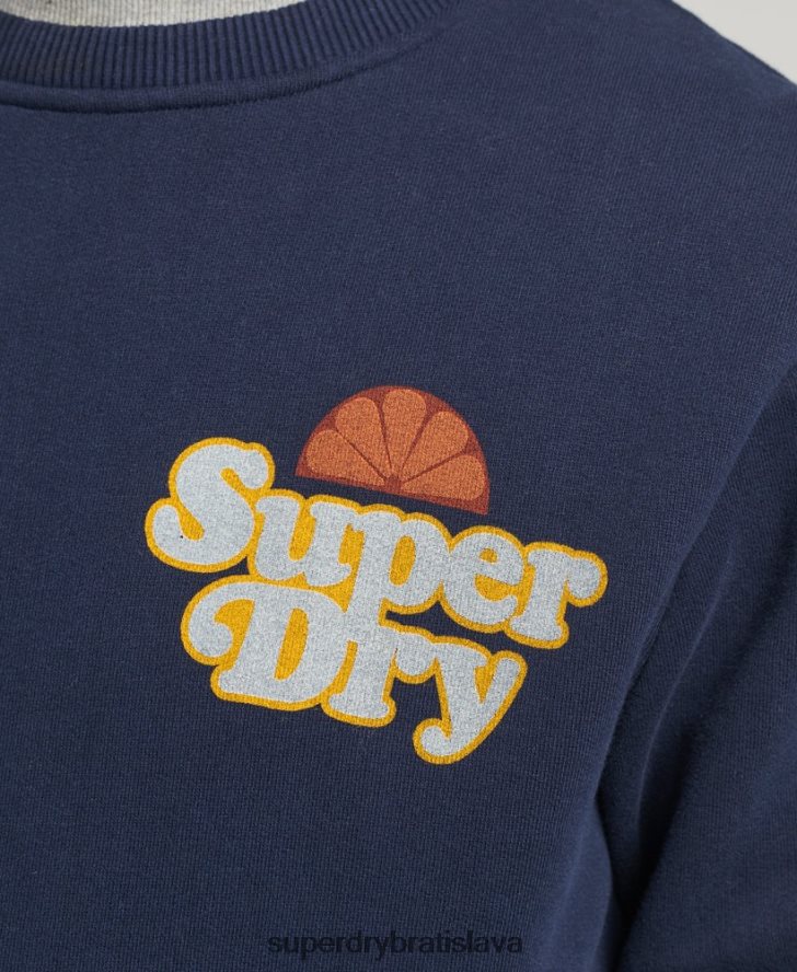 Superdry muži cooper nostalgia crew mikina 6B4ZTR5006 oblečenie námorníctvo