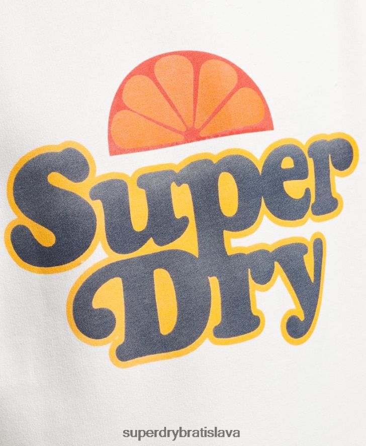 Superdry muži cooper nostalgia crew mikina 6B4ZTR5051 oblečenie krém