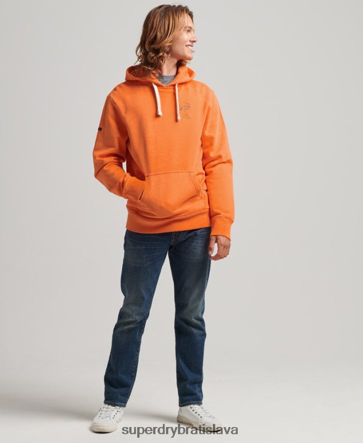 Superdry muži do lesa grafická mikina s kapucňou 6B4ZTR707 oblečenie oranžová