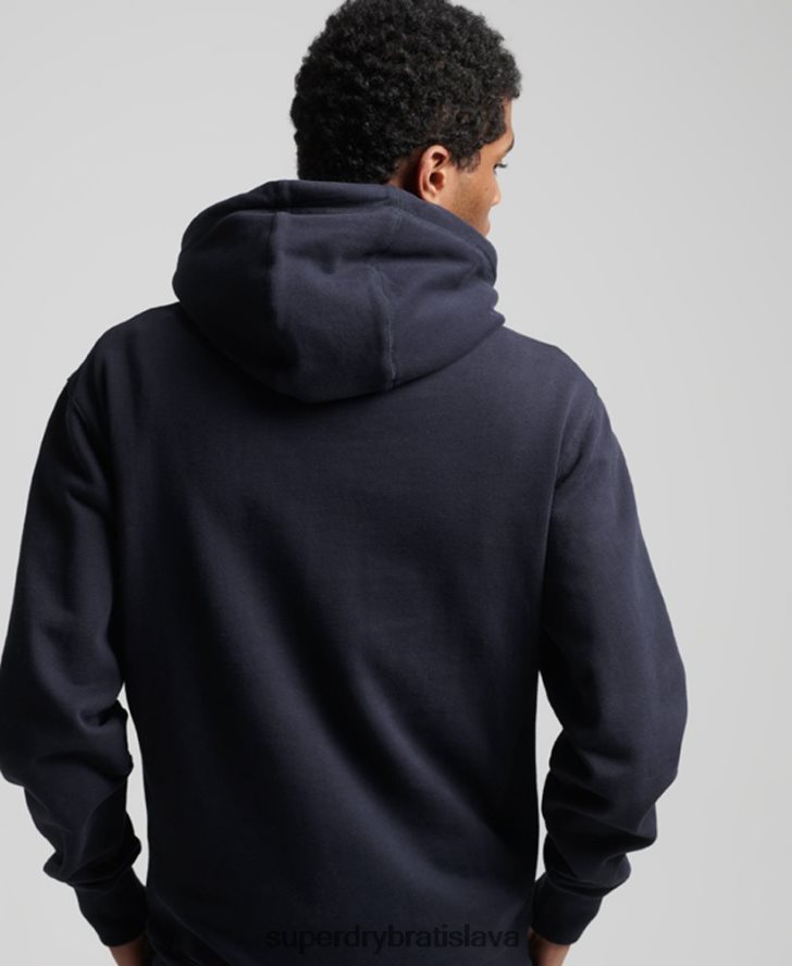 Superdry muži šenilová mikina s logom kódu 6B4ZTR5216 oblečenie námorníctvo