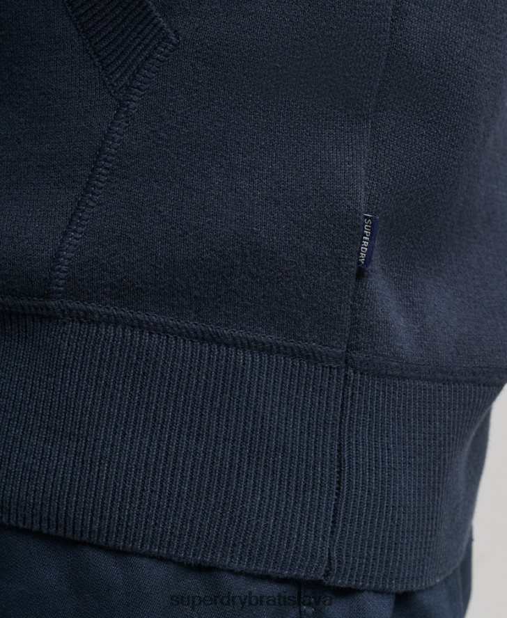 Superdry muži esenciálna mikina z organickej bavlny 6B4ZTR5050 oblečenie námorníctvo