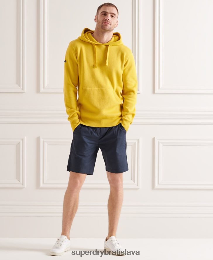 Superdry muži esenciálna mikina z organickej bavlny 6B4ZTR5317 oblečenie žltá
