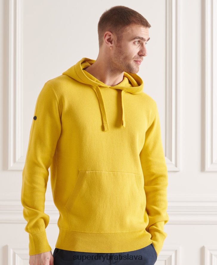 Superdry muži esenciálna mikina z organickej bavlny 6B4ZTR5317 oblečenie žltá